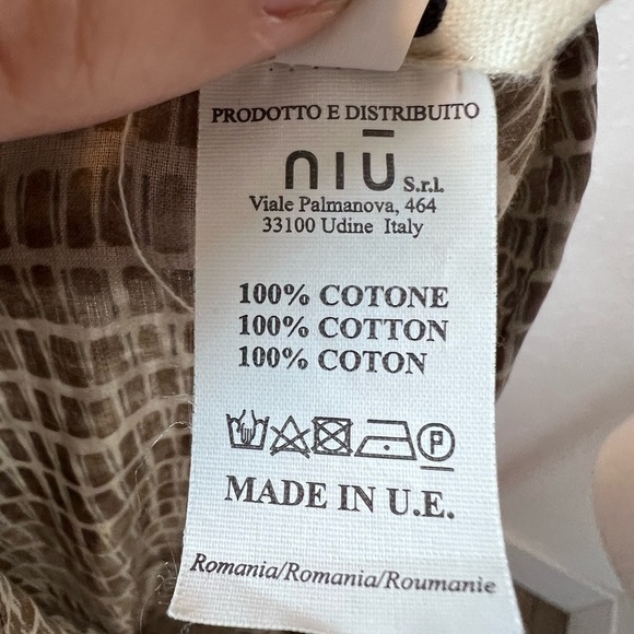 Niū Snakeskin Print 100% Cotton Lightweight Button Down - Picture 5 of 5